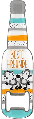 Sheepworld, Gruss und Co - 47064 - Flaschenöffner, Beste Freunde, mit magnetischer Rückseite, Edelstahl, rostfrei, 13cm