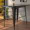 GGMMÖBEL California | Bartisch | 120 x 60 x 106 cm | Metall: Schwarz Matt | Stehtisch | Bistrotisch | Indoor & Outdoor | Industrial Deko