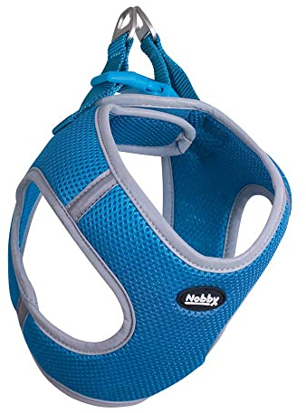 Nobby Mesh Geschirr Delight, hellblau, M: Brust: 38-43 cm, Bauch: 45-50 cm, 20 mm, 1 Stück