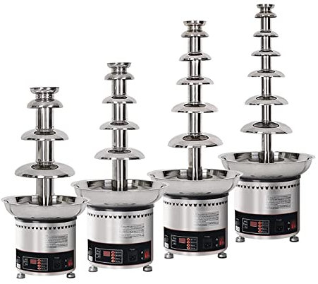 JINTAOMA Chocolate Fountain Fondue Fountain Machine, 4-7 Layers Commercial Chocolate Fountain Cream Rotating Melt Machine, 30℃~110℃ Adjustable, for Party Wedding Restaurant,7floors