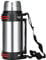 Olerd Bouteille isotherme, 3,0 l, en acier inoxydable, avec 2 gobelets, isolation à double paroi, avec bandoulière et poignée, 24 h chaud et froid