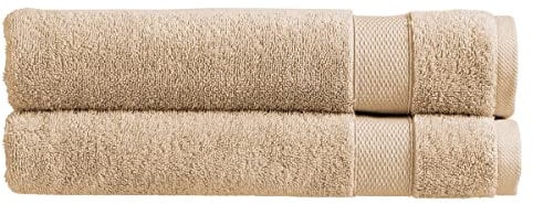 Christy Refresh Cotton Bath Towels | Set of 2 | Quick Dry | Gentle Pastel Tones | Soft Plush Large Bathroom Towels | Absorbent Shower Towels | 100% Cotton 550GSM | Driftwood