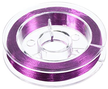PATIKIL 70M/77 Iarde Asta Guida Avvolgimento Filo, 200D Metalizzato Fai-da-Te Pesca Asta Guide Fissaggio Linea, Viola