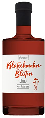 BIO Klatschmohnblütensirup 700 ml - Genüssle Klatschmohnblüten Sirup vom Bodensee