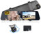 CAMECHO Mirror Dash Cam with 32GB TF card, 4.5 Inch 1080P Dual Dash Cam Front and Rear Camera Car Rear View Mirror Loop Recording Wide Angle Parking Assistance with WDR Night Vision,Motion Detection