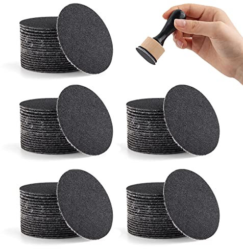 100 Pieces Sanding Disks for Use with Mini Ink Blending Tool,Medium-Grit Sandpaper Provides The Ideal Friction to Work On Cardstock, Chipboard, Wood,Remove Bits of Color or Paper