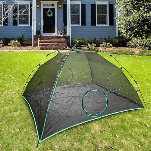 Pawtenda Outdoor Cat Tent (Kuppelzelt) | Erweiterbar mit Zubehör und anderen Stilen, Schneller Aufbau mit Zugschnur, hochdichtes, reißfestes Netzgewebe, 360°-Sicht