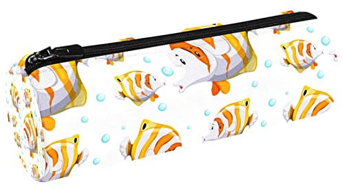 Fisch- und Seifenblasen-Muster Bleistiftbeutel Stifttasche Schreibwarentasche Klassenzimmer-Organisatoren