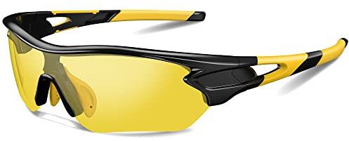 BEACOOL Gafas de Ciclismo Polarizadas,Gafas de Sol Deportivas Unisex Protección UV400 con Monturas Ligeras para Ciclismo Carrera Surf Golf Conduciendo