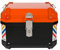 Topcase für Motorrad, 35 l, 45 l, universeller Motorrad-Kofferraum, großes Fassungsvermögen, wasserdichter Helm, Gepäckaufbewahrung, Topcase (Color : Orange, Size : 35L)