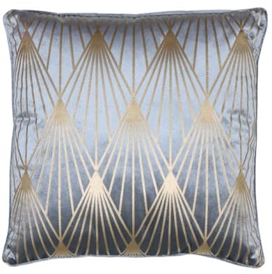 Dirk Davids Leuchten GmbH Kissen 45x45cm mit Füllung Deko Kissen Sofakissen Blau-Gold