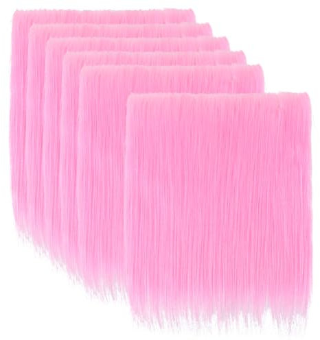 GORGECRAFT 6 pièce de Tissu en Fausse Fourrure Prédécoupé 25x25cm Patchs Carrés en Fourrure Moelleuse Tapis en Peluche Artificiel pour Artisanat Oreillers Housse de Chaise, Nains de Noël, Perle Rose