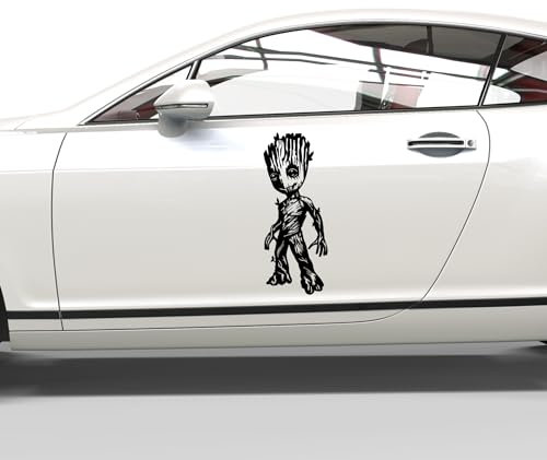 mein-motiv.com Autoaufkleber Baby Groot freundlich Größe S - ca. 30cm x 12cm