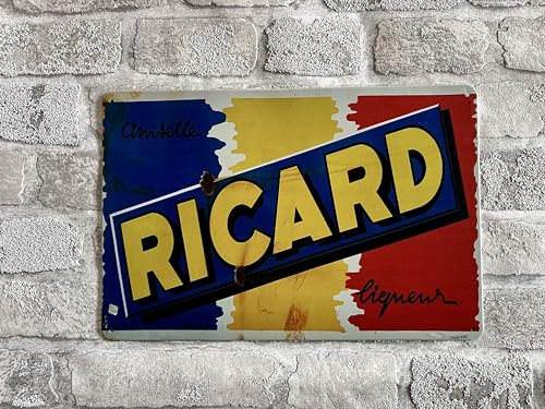 PLAK2L -Plaque Métal Vintage Décorative RICARD 10873-30x20cm
