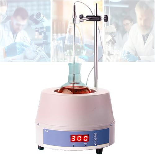 Digital Heating Mantle, Magnetic Heating Mantle, 100ml-2000ml Heating Capacity, with Temperature Probe, Digital Display, Temperature Control 300℃, Laboratory Equipment,100ml