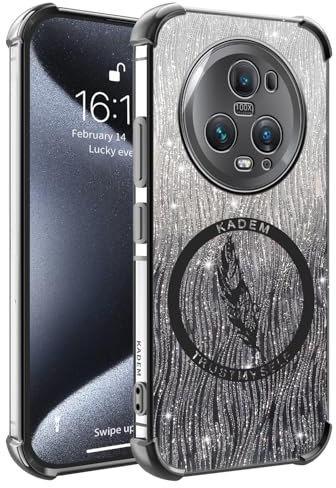 YUXING Cover per Honor Magic 5 Pro 5G / Magic5 Pro 5G Case Custodia Glitter Donne Ragazze Bling Brilla Brillante Trasparente TPU Antiurto Bumper Back Cover - (Black)