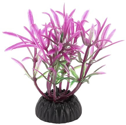 CAPASTEC Plastic Aquarium Plants, Small Aquarium Plastic Plants, Purple