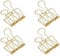 4Pcs Golden Hollow Out Long Tail Wire Binder Clips Paper Binder Clip Large Binder and Paper Clips Small in Size and Light in Weight,Clips, Clamps and Rings,Office Products,51mm