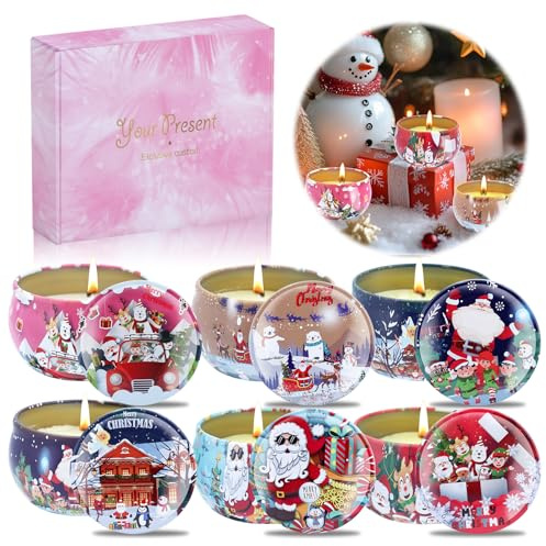 Kinwers Duftkerzen Set,6 Stück Geschenke für Frauen Geschenkset weihnachtsgeschenke Kleine,für Geburtstag Muttertag Valentinstag.