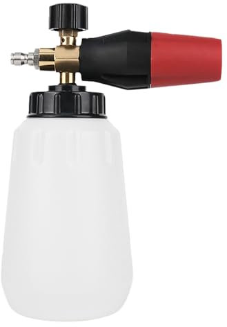 XTDMJ Snow Foam Cannon, 1000ml Snow Foam Pump Sprayer Heavy Duty Snow Foam Lance, Car Foam Blaster Wide Neck Adjustable Thick Foamer for Pressure Washer with 1/4'' Quick Connector