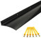 DAILISEN Aluminum Overhead Rain Drip Cap Guard for Exterior Door and Window Top,43.3” Drip Edge Flashing, Deflectord,Diverter, Anodized 1PCS Black