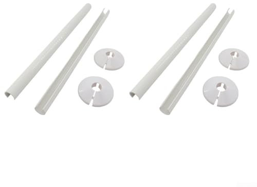 URPIZY 15 X 300Mm Radiator Pipe Collars Cover 4 Pcs Radiator Pipe Covers,Radiator Pipe Covers,4 PCS Pipe Collars For Radiator Pipe For Bathroom