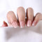 24Pcs Square False Nails Short - Pink Gradient French Tip Nude Press on Nails - French Nail Tips with Nail Glue, Stick on Nails for Women Girls Nails Art