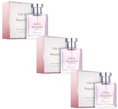 Damen parfüm, Blumig-frischer Duft Mit Zitrone Birne Und Jasmin Langanhaltend Und elegant Vanille-Holz-Note Ideal Für Dates Und besondere Anlässe (3PCS)