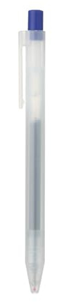 MUJI 無印良品 Glatte einziehbare farbige Gelstifte (3er-Set) (Blau, 0,3 mm)