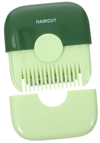 EPIGEIST Tondeuse à Cheveux Manuelle Pour Femmes Petite Taille Anti-fourches Usage Domestique Peigne Intégré Portable En Acier Inoxydable Vert Avocat