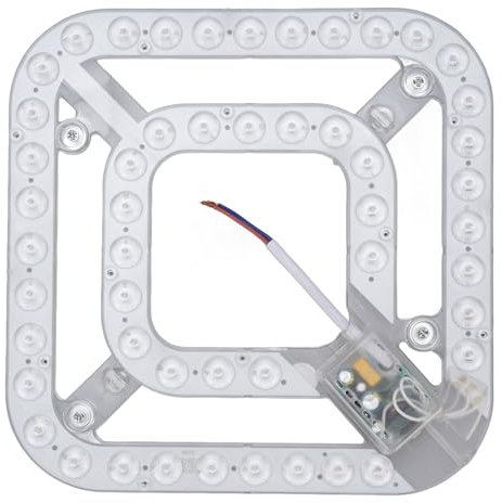 Reemplazo de Luz LED del Ventilador de Techo, 24W 2100LM 3 Temperaturas de Color 3000K/4000K/6000K Panel LED Redondo, con Instalación Magnética para Luces de Techo de Montaje de