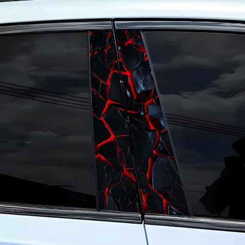 Lastdaytime 3D stereoskopische Auto B-Säule wasserdichter Aufkleber DIY Türaufkleber Vinyl Wrap selbstklebend (D)