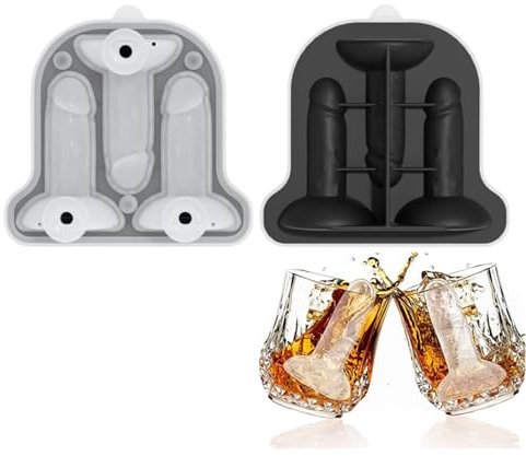 Ice Cube Molds,Novelty Ices Cubes Trays,Adult Prank Fun Shapes Silicone Ice Maker Freezer with Lid for Whiskey Cocktails Juice Drinks Beverage Crafting Accessories Gifts