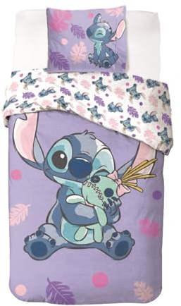 Lilo & Stitch Bettbezug - 2 -teilig, Bettbezug 135X200 cm + Kissenbezug 80 x 80 cm