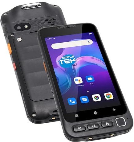 SIMPLETEK - Rugged Industrial PDA (IP67) with Barcode Scanner 1D/2D/QR, 4GB RAM / 64GB ROM - Android 12, 4000mAh Battery and Function Keys
