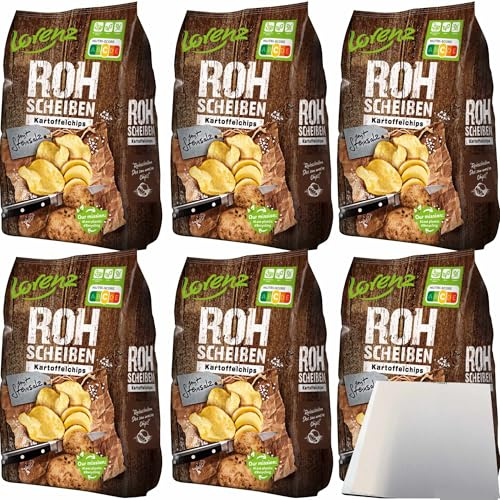usy Bundle für Lorenz Rohscheiben mit Steinsalz 6er Pack (6x120g Tüte) + usy Block