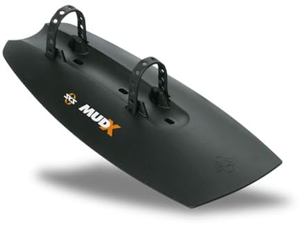 SKS GERMANY MUD-X Unterrohr-Schutzblech für alle Rahmen und Radgrößen, Fahrradzubehör, leichtes Dirtboard inkl. Moosgummiauflage, aus Hochleistungs-Kunststoff, passend für alle gängigen Rahmen