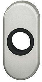 FSB Drückerrosette oval für Türgriffe - Rosette verdeckt geschraubt, Aluminium silber eloxiert