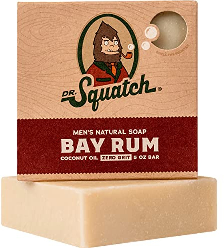 Dr. Squatch All Natural Bar Soap for Men with Zero Grit, Bay Rum