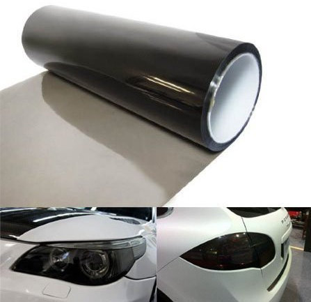 EASYTAR 12 by 40 inches Auto Car Sticker Smoke Fog Light HeadLight Taillight Tint Vinyl Film Sheet Car Decoration Decals - 9 colors (Light Black)