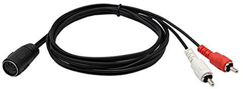 CERRXIAN 5 Pin Din câble MIDI, 5 pi 5 broches Din femelle à 2 RCA mâle Câble audio de qualité professionnelle pour Bang & Olufsen, Naim, Quad ... Système stéréo