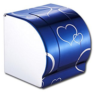 Edelstahl Wc-fach,Vollständig geschlossen Wasserdicht Toilettenpapierhalter wand Verwenden sie im badezimmer toiletten Schrauben montage-Blau