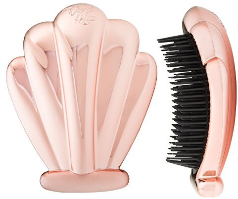 Vivid Hue - Girls Mermaid Detangling Hairbrush | Suitable For Wet, Dry, Thick, Fine, Afro, Extensions, Curly Or Long Hair | Detangler Brush Tangle-Free Brush for Girls | Rose Gold