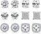 Finrezio 6 Paar Halo Ohrstecker mit Zirkonia für Damen Herren Zirkonia Ohrringe Set Weißgold Plattieren Round Square Brillant Ohrringe Edelstahl Hypoallergene Ohrstecker