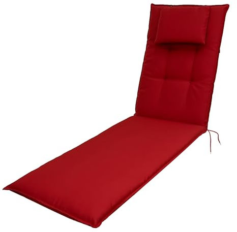 Doppler 8 cm Luxus Rollliegenauflage mit Kopfkissen 8833, Bordeaux Uni, Made IN Europe