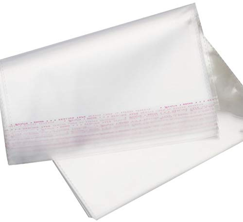 100 STK Selbstklebend OPP Tütchen Plastiktüten klein Flachbeutel transparent Beutel Plätzchen Gebäck Tüten Süßigkeiten Geschenk Verpackung für Kleidung und Textilien 22 * 34CM(29+5)