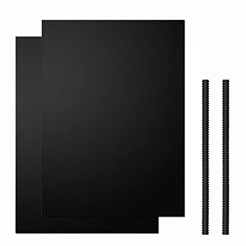 2 Pack Oven Liner Mat + 2 pcs Oven Rack Edge Protector Guard,Heavy Duty&Non Stick Oven Liners for Electric Grill Gas(Keep Oven Clean)-Silicone Oven Rack Shields(Protect Hands Against Burns and Scars)