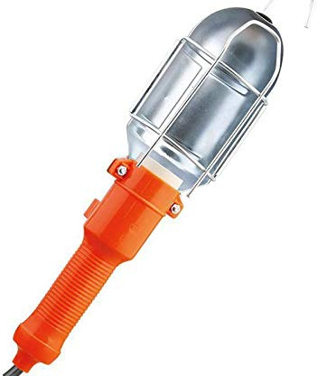 Solight Arbeits-Lampe, E27, Ac 230v, 5m, Orange, Mit Metall-Gitter, Beleuchtung Lösung, Arbeitsscheinwerfer, Dienstprogramm Beleuchtung, Wm 18