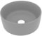 vidaXL Luxus Waschbecken mit Abflussloch Waschschale Waschtisch Aufsatzwaschbecken Waschplatz Handwaschbecken Rund Matt Hellgrau 40x15cm Keramik
