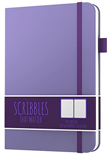 Scribbles That Matter Notizbuch B6 dotted - Your 150 Seiten Bullet Dotted Journal Auslaufsicheres, 120gsm dickes Papier für die Arbeit Hardcover notizbuch dotted (5,75 x 8,5), Lavendel